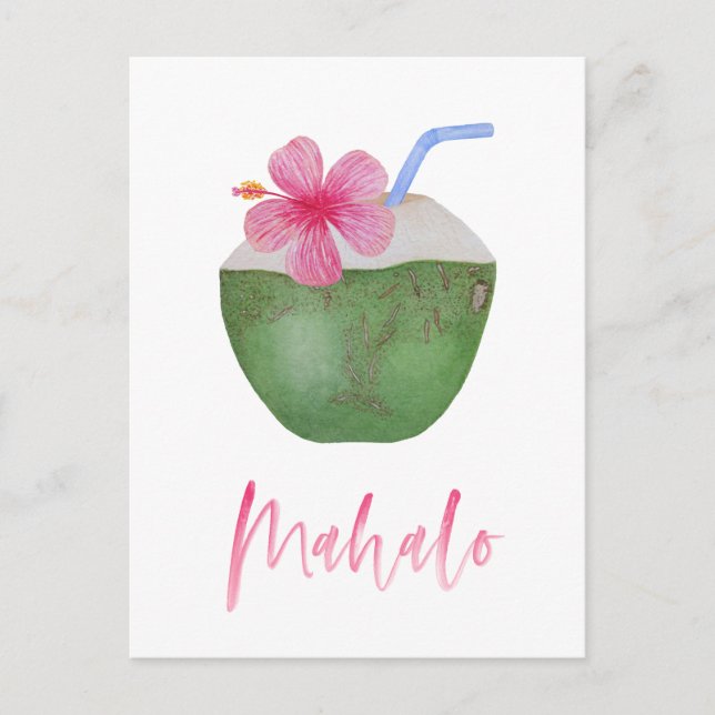 Carte Postale Mahalo Hawaii Destination Resort Merci de douche (Devant)