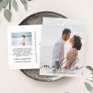 Carte Postale Mahalo Merci photo Mariage