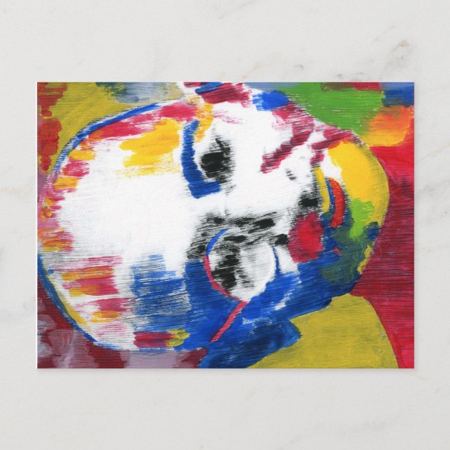 Carte postale Mahatma Gandhi colorée moderne (Devant)