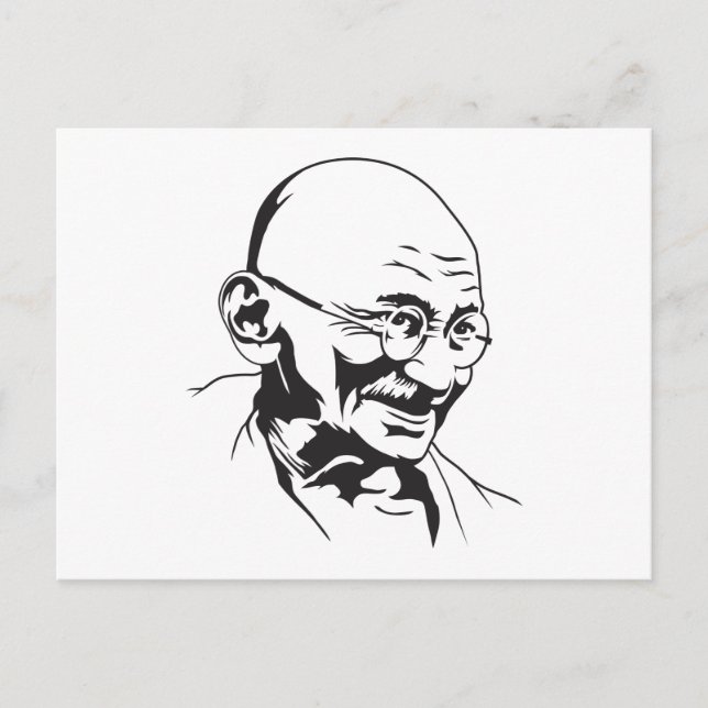 Carte postale Mahatma Gandhi Portrait (Devant)