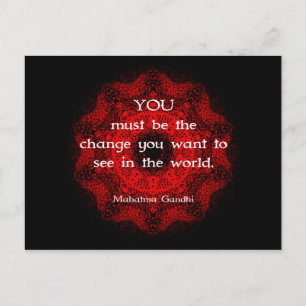 Carte Postale Mahatma Gandhi Sagesse Dire action