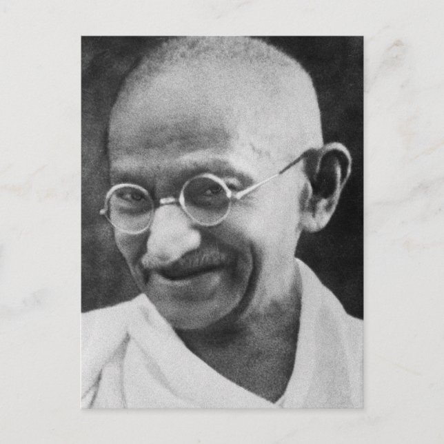 Carte Postale Mahatma Ghandi Portrait Photographie (Devant)