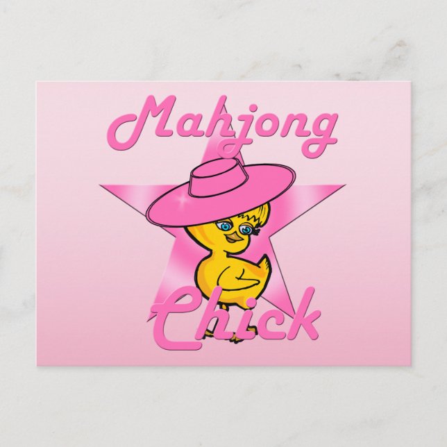 Carte Postale Mahjong Chick #8 (Devant)