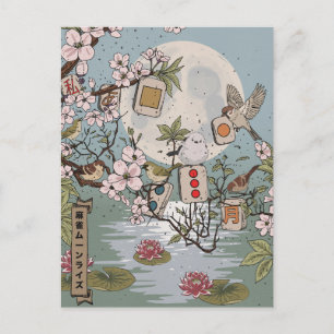Carte Postale Mahjong Lever de lune