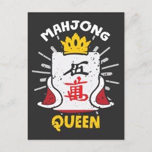 Carte Postale Mahjong Queen jeu de table chinoise Mah Jong