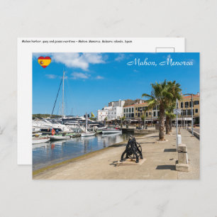 Carte Postale Mahon port et paseo maritimo - Menorca, Espagne