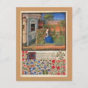 Carte Postale Maiden dans le jardin