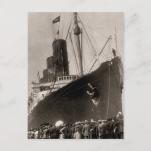 Carte Postale Maiden Voyage de RMS Lusitania, 13 septembre 1907