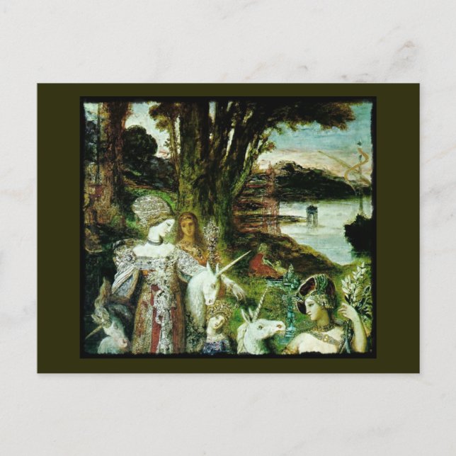 Carte Postale Maidens et Unicorns (Devant)