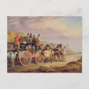 Carte Postale Mail Coaches on the Road : The Quicksilver Devonp