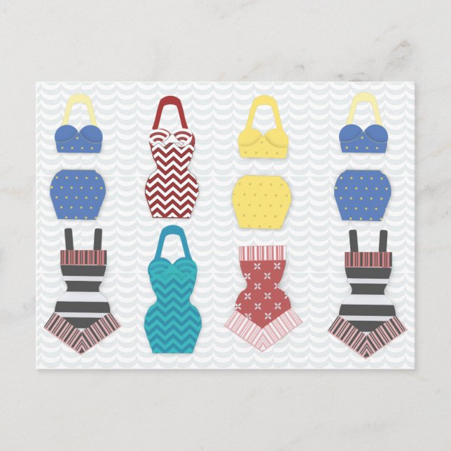 Carte Postale maillots de bain vintages (Devant)