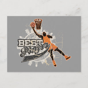 Carte Postale maillots et cadeaux du meilleur joueur de basket-b