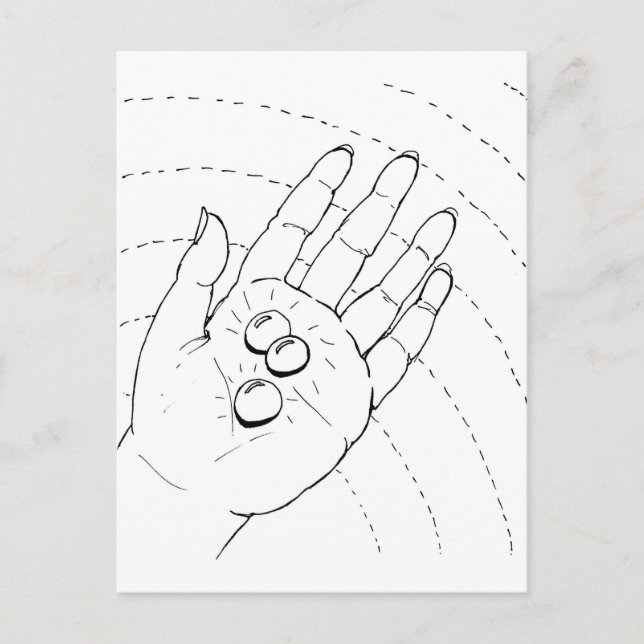 Carte postale - Main avec des bijoux (Devant)