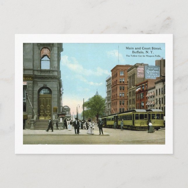 Carte Postale Main & Court Street, Buffalo, New York Vintage (Devant)