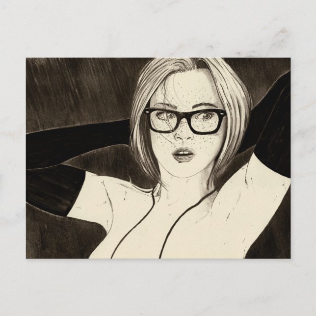 Carte Postale Main dans Glove (Devant)