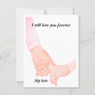 Carte Postale Main dans l'amour de la main Art - Parent & Enfant