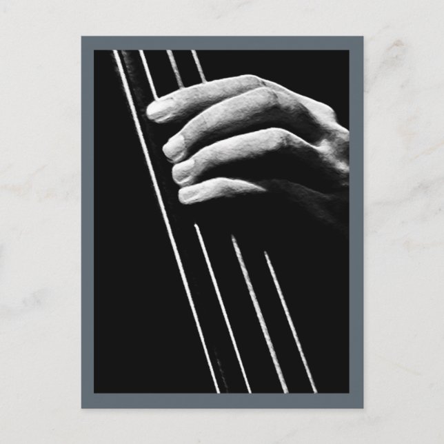 Carte Postale Main de bassiste (Devant)