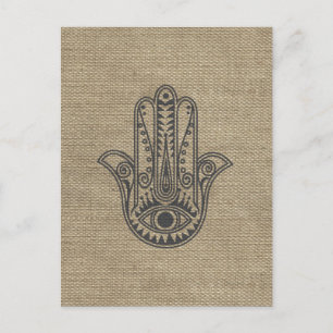 Carte Postale Main de Fatima symbole amulette HAMSA