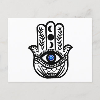 Carte Postale Main de Hamsa Fatima Evil Eye