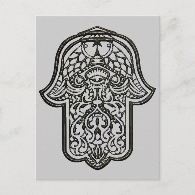Carte Postale Main de henné de Hamsa (Original) (Devant)
