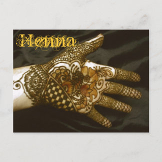 Carte Postale Main de henné du cornouiller