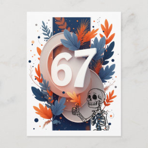 Carte Postale Main de squelette Halloween 67