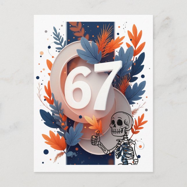 Carte Postale Main de squelette Halloween 67 (Devant)