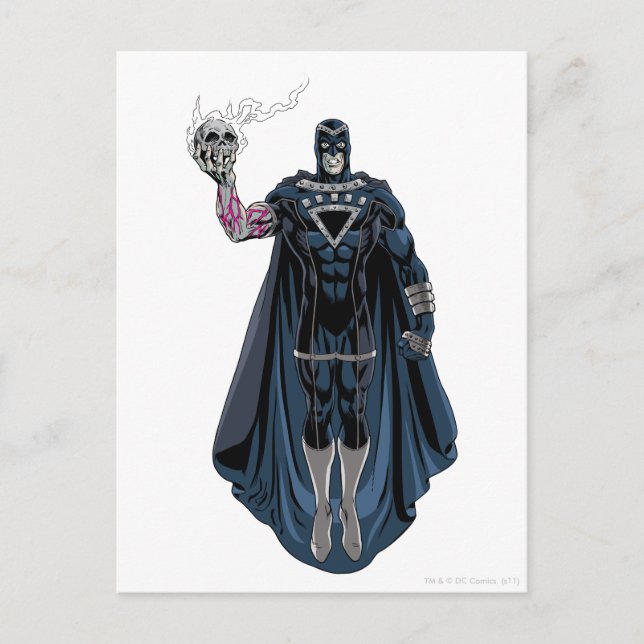 Carte Postale Main noire avec crâne 1 (Devant)