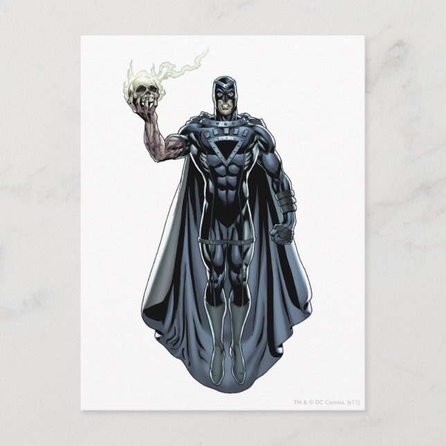 Carte Postale Main noire avec crâne 2 (Devant)