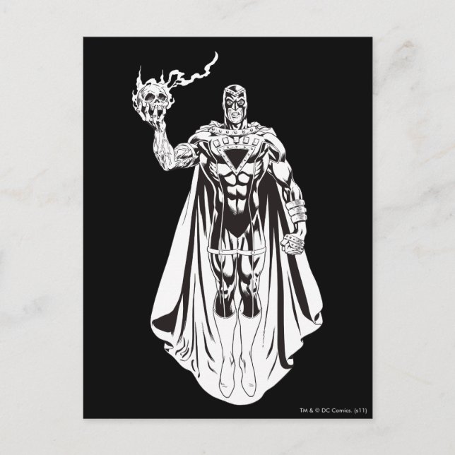 Carte Postale Main noire avec crâne 3 (Devant)