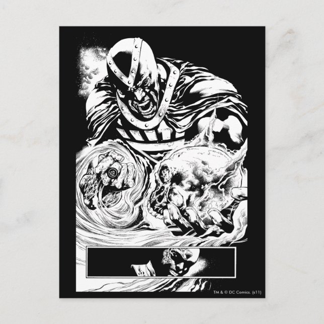 Carte Postale Main noire avec panneau crâne 2 (Devant)