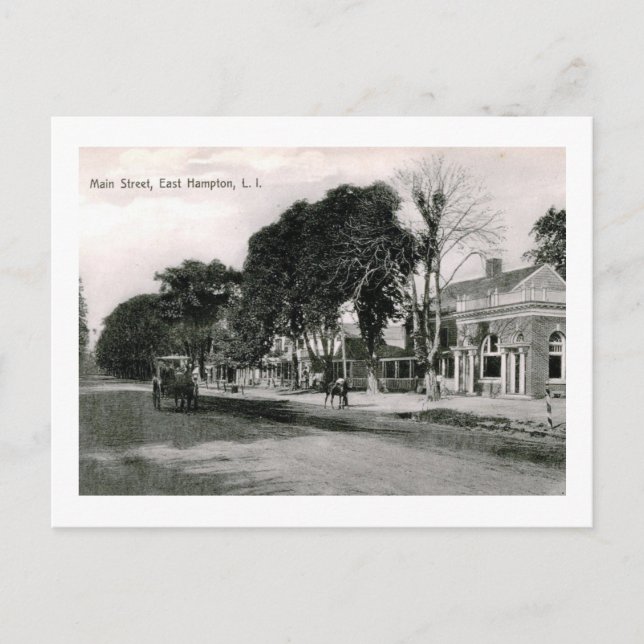 Carte Postale Main St, East Hampton, NY Vintage (Devant)