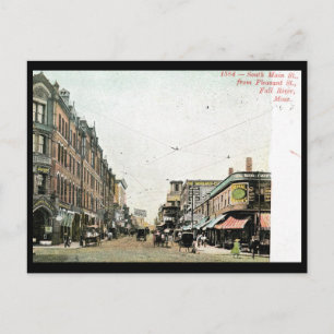 Carte Postale Main St., Fall River, Massachusetts 1908 Vintage