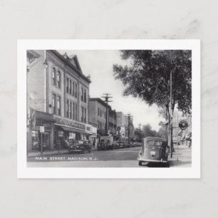 Carte Postale Main St, Madison, New Jersey Vintage