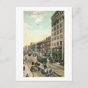 Carte Postale Main St, Springfield, Mass. vintage 1910
