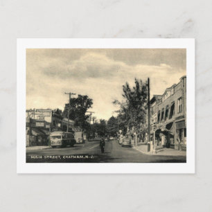 Carte Postale Main Street, Chatham, New Jersey Vintage