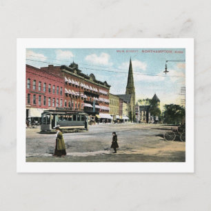 Carte Postale Main Street, Northampton, Massachusetts Vintage