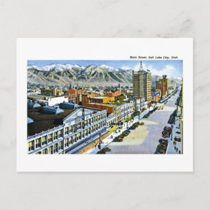Carte Postale Main Street, Salt Lake City, Utah Postcard
