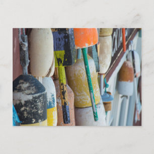 Carte Postale Maine, Bar Harbour. Bouées colorées de casiers à h