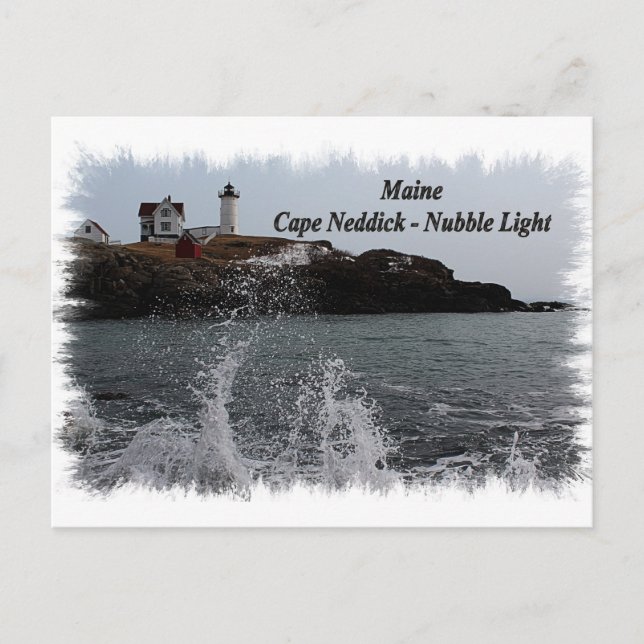 Carte Postale Maine Cape Neddick - Nubble Light (Devant)