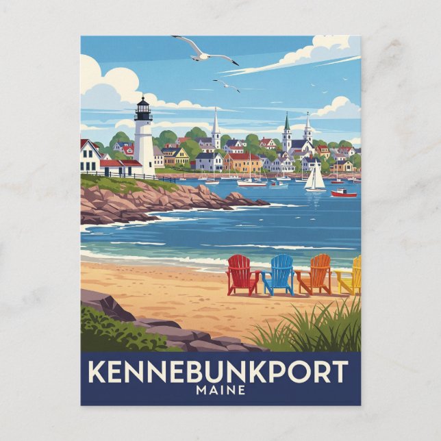 Carte Postale Maine Kennebunkport Travel (Devant)