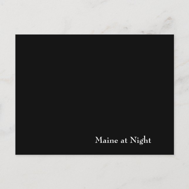 Carte Postale Maine la nuit (Devant)