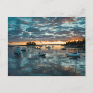 Carte Postale Maine, Newagen, port au coucher du soleil 1