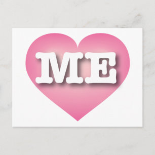 Carte Postale Maine PInk Fade Heart - I love ME