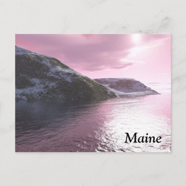 Carte postale Maine Pink Sunrise par Tamara Ward (Devant)