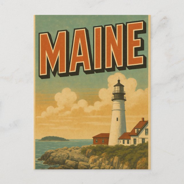 Carte Postale Maine Postcard (Devant)