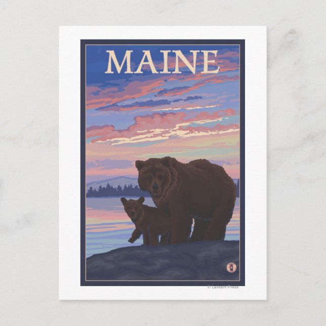 Carte Postale MaineBear et Cub (Devant)