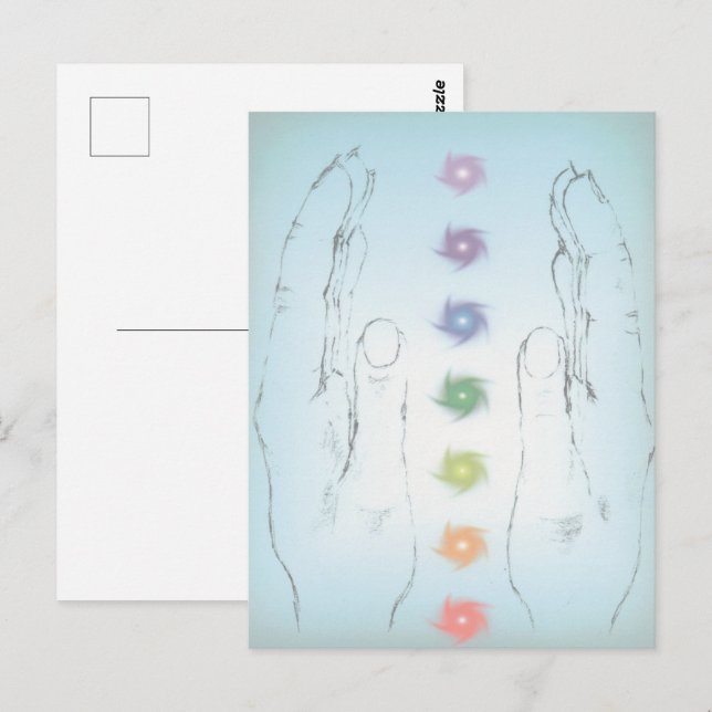 Carte Postale Mains de guérison (Devant / Derrière)