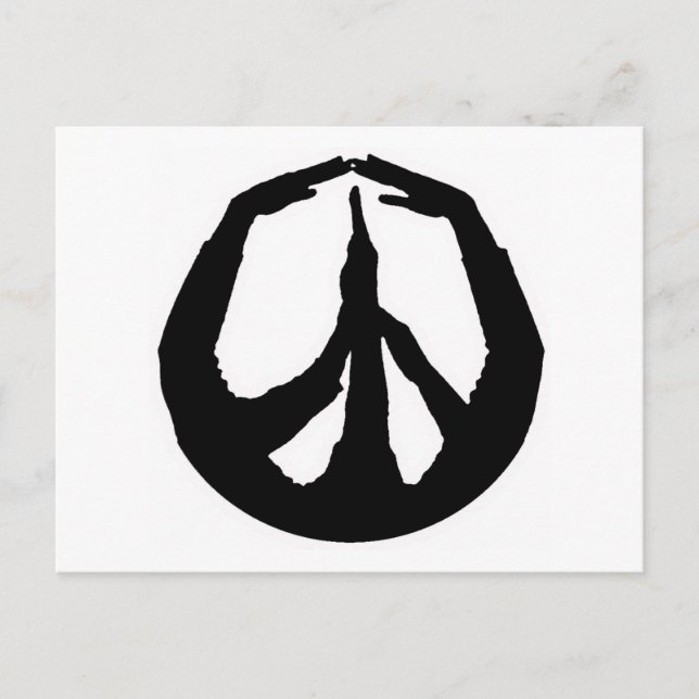 Carte Postale Mains de paix (Devant)