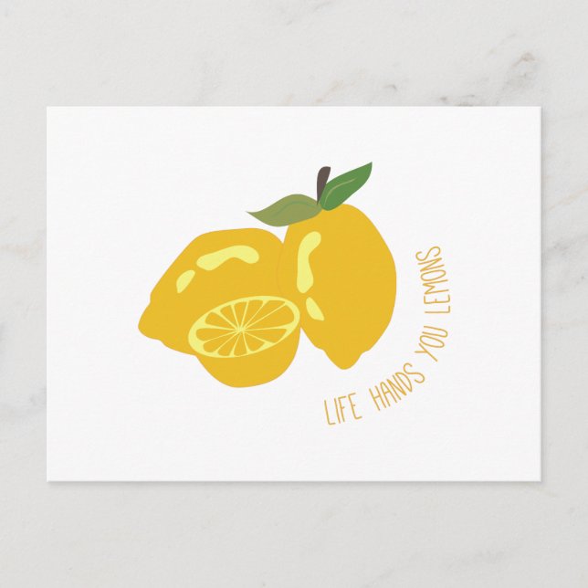 Carte Postale Mains de vie citrons (Devant)